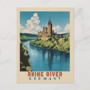Rhein-Deutschland Vintage Travel Postkarte