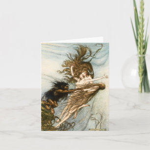 Rhein-Mädchen u. Alberich Notecard Dankeskarte