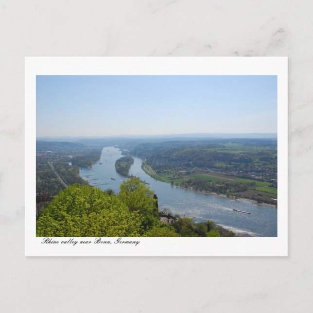 Rhein-Tal nahe Bonn, Deutschland Postkarte (Vorderseite)
