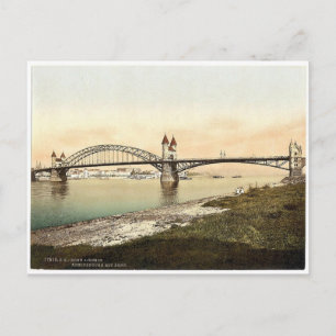 Rheinbrücke, Bonn, Rhein, Deutschland, seltene Fot Postkarte