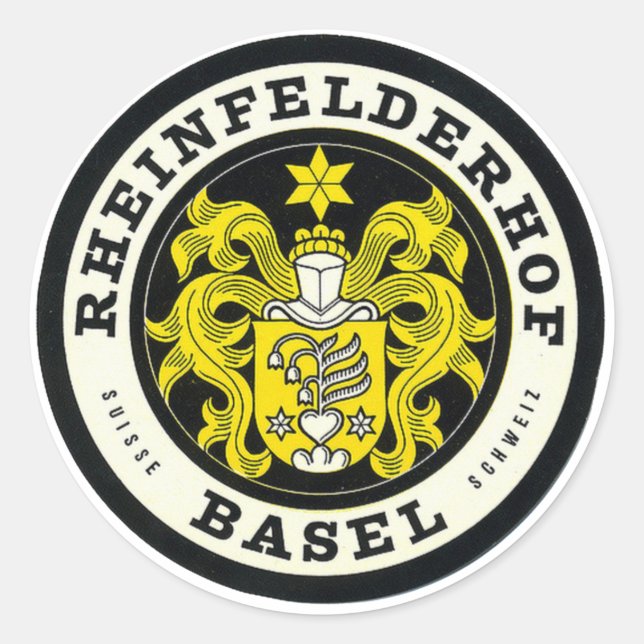 Rheinfelderhof Basel Schweiz Reiseaufkleber Runder Aufkleber (Vorderseite)
