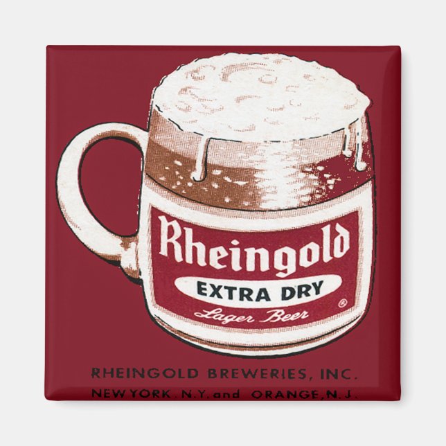 Rheingold Extra Dry Lager Ber Kühlschrankmagnet Magnet (Vorne)