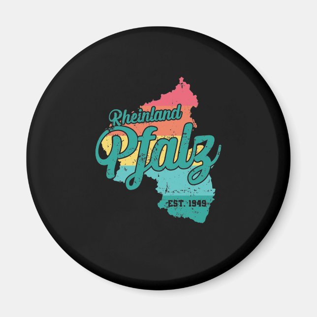 Rheinland Pfalz Bundesland Deutschland Magnet (Vorne)