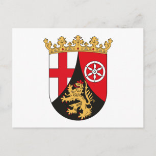 Rheinland-Pfalz-Wappen Postkarte
