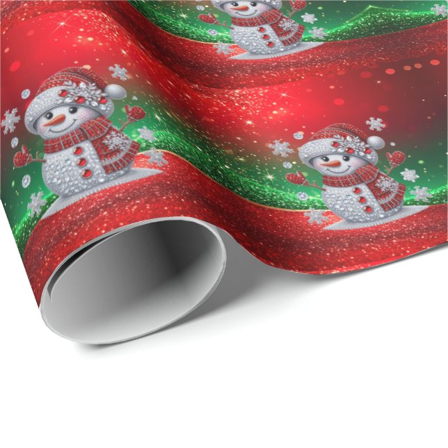 Rheinstein-Schneemann-Feiertags-Geschenkpapier Geschenkpapier (Rolleneckpunkt)