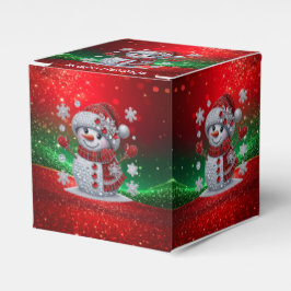Rheinstein-Schneemann-Urlaub-Gunst-Box Geschenkschachtel