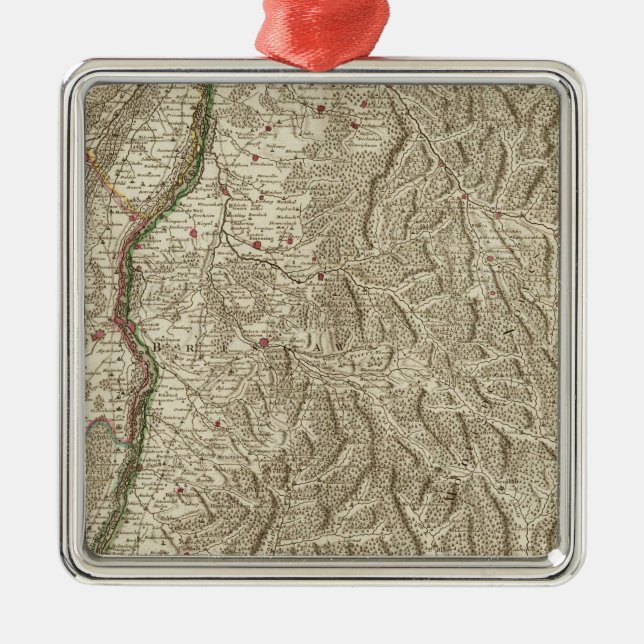 Rheintal, Frankreich Silbernes Ornament (Vorne)