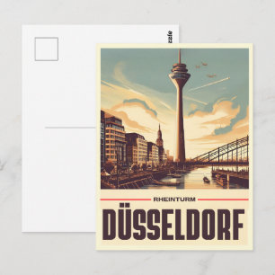 Rheinturm Düsseldorf deutsche Geschenk Postkarte