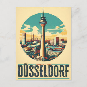 Rheinturm Düsseldorf deutsche Geschenk Postkarte