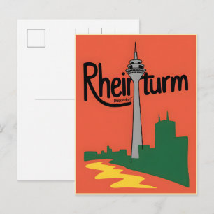 Rheinturm Düsseldorf deutsche Geschenke Postkarte