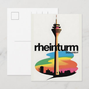 Rheinturm Düsseldorf Deutsches Geschenk Postkarte