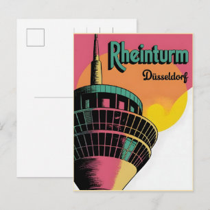 Rheinturm Düsseldorf Deutsches Geschenk Postkarte