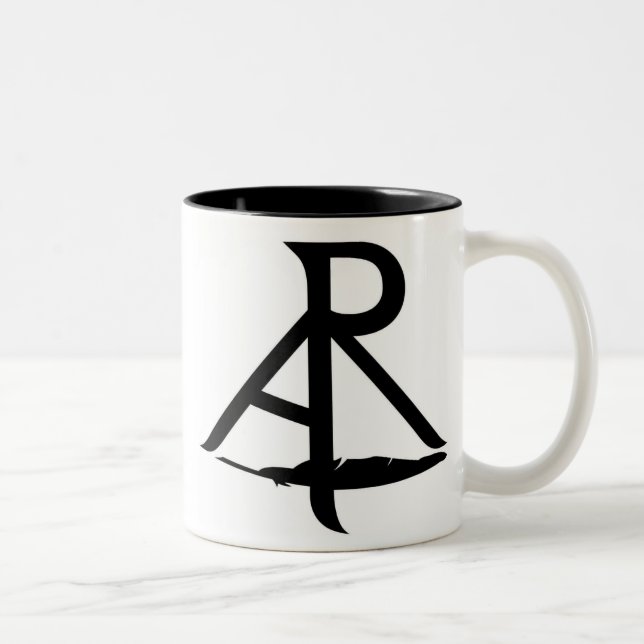 Rhetorik-schiefwinkliger Autorn-schiefwinklige Zweifarbige Tasse (Rechts)
