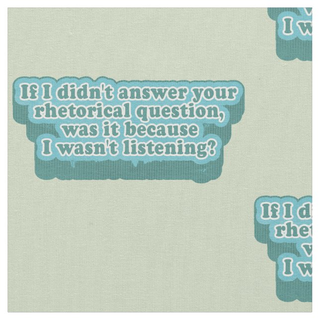 Rhetorische Fragen Funny Grammar Stoff (Nahaufnahme)