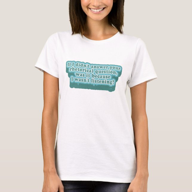 Rhetorische Fragen Funny Grammar T-Shirt (Vorderseite)