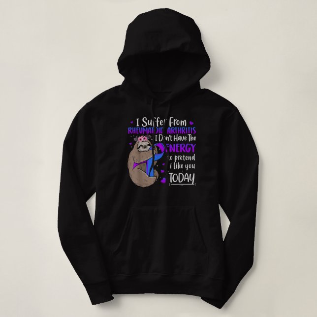 Rheumatoid Arthritis Awareness Costume Sloth Gift  Hoodie (Design vorne)