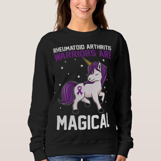 Rheumatoid Arthritis Warriors Are Magical Awarenes Sweatshirt (Vorderseite)