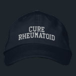 "Rheumatoid heilen" - bestickter Hut<br><div class="desc">Woll es zu ändern? Fügen Sie einfach Ihren eigenen Text hinzu!</div>
