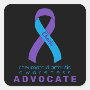 Rheumatoide Arthritis Advocate Schwarzer Quadrat S Quadratischer Aufkleber