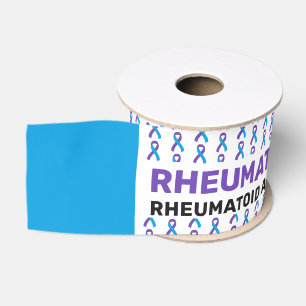 Rheumatoide Arthritis Awareness Pattern Ribbon Ripsband