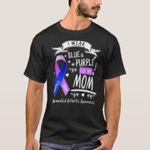 Rheumatoide Arthritis Bewusstsein bei Lila Blau T-Shirt