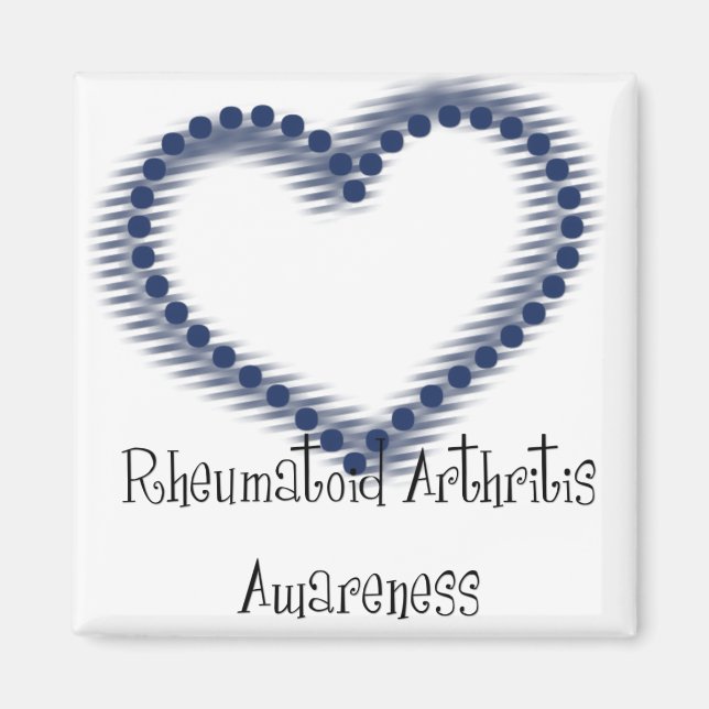 Rheumatoide Arthritis Bewusstsein des Blauen Punkt Magnet (Vorne)