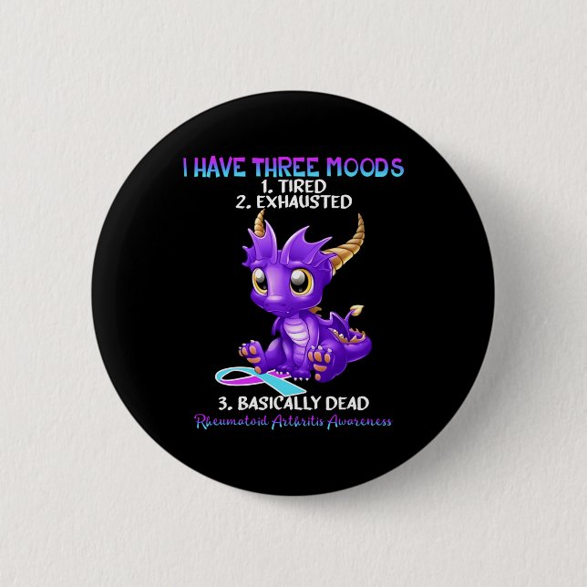 Rheumatoide Arthritis Bewusstsein Dragon I habe dr Button (Vorderseite)