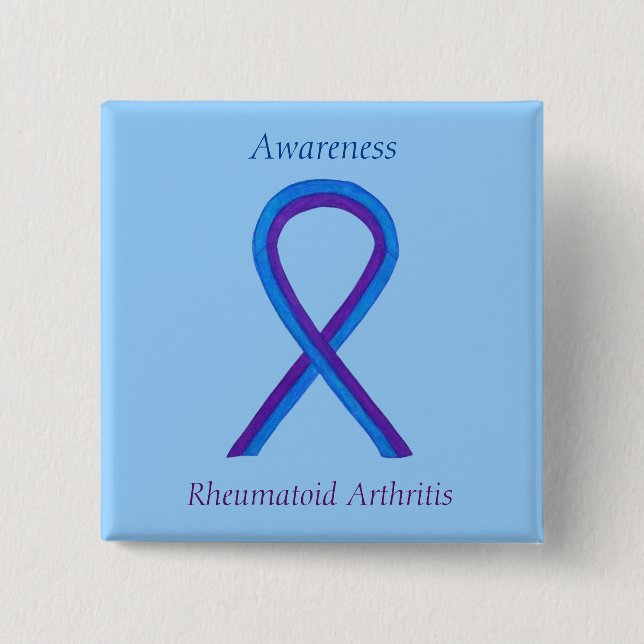Rheumatoide Arthritis Sensibilisierungsband für da Button (Vorderseite)