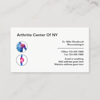 Rheumatologe Arthritis Visitenkarte