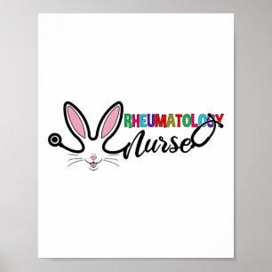 Rheumatologie-Krankenschwester Häschen Ostern Stet Poster