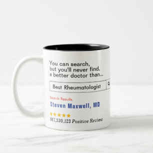 Rheumatologin Custom Gift Zweifarbige Tasse