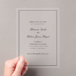 Rhianna Traditionelle Hochzeit speichern das Datum Acryleinladungen