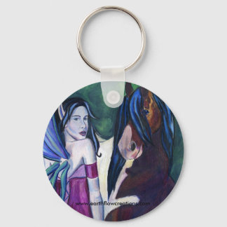Rhiannon und ihre Fee Pferde Schlüsselanhänger