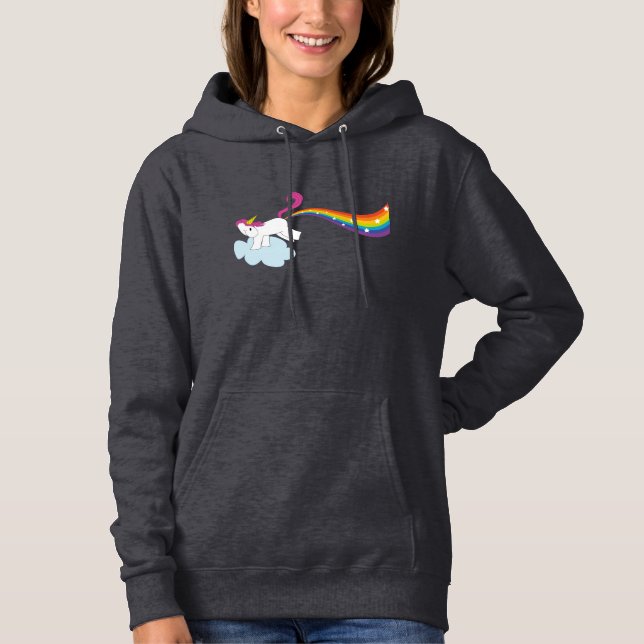 Rhiannon's Rainbow Unicorn Hoodie (Vorderseite)