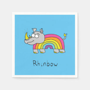 Rhinbow Nashorn-Regenbogen-Servietten Serviette