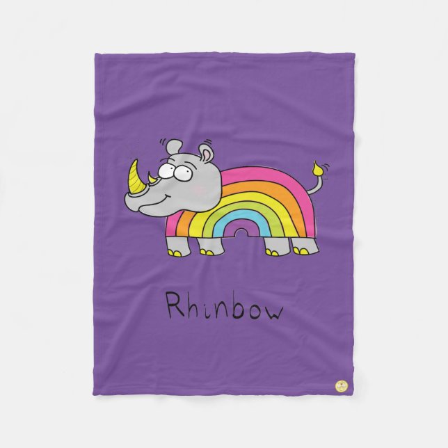 Rhinbow Rainbow Fleece Blanket Lila (Vorderseite)
