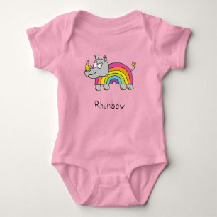 Rhinbow Rainbow Kid's Baby Bodysuit Pink Strampler