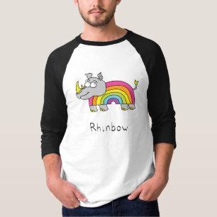 Rhinbow Rhino Rainbow Men's Baseball Raglan TShirt