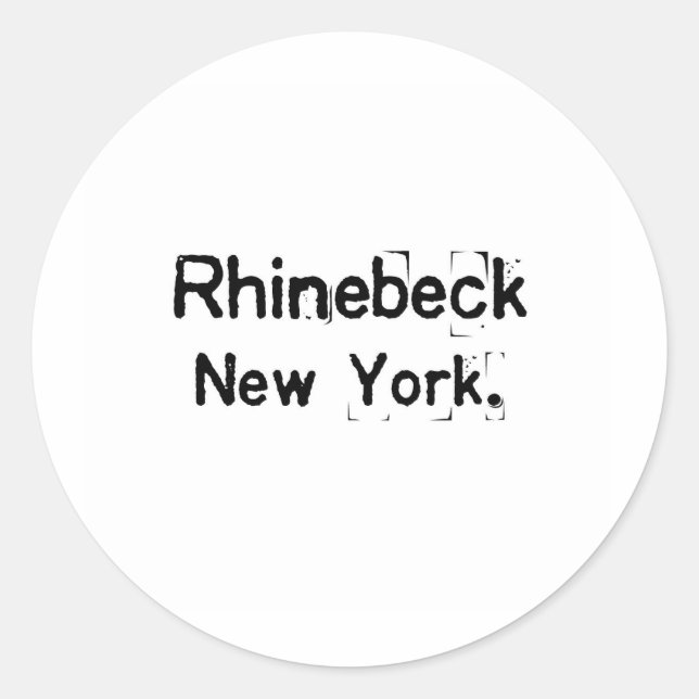 Rhinebeck neue york dreckig runder aufkleber (Vorderseite)