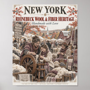 Rhinebeck-Woll- und Faservererbungsplakat Poster