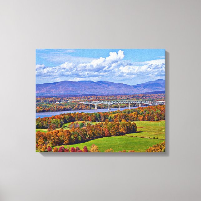 Rhinecliff Bridge im Herbst Leinwanddruck (Vorderseite)