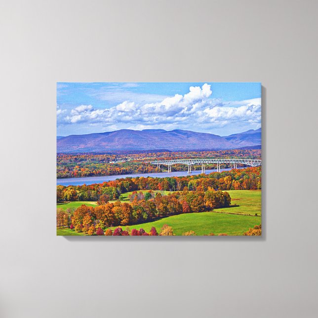 Rhinecliff Bridge im Herbst Leinwanddruck (Vorderseite)