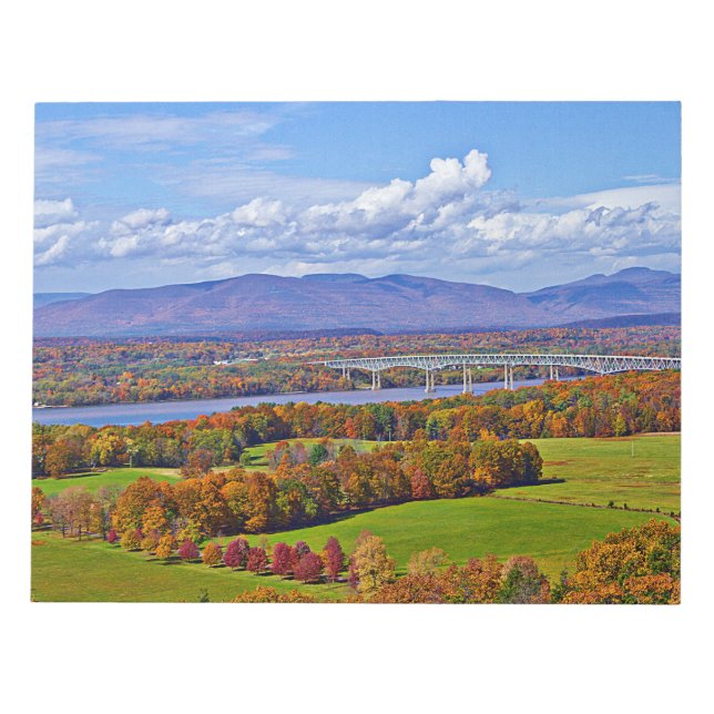 Rhinecliff Bridge im Herbst Notizblock (Vorderseite)