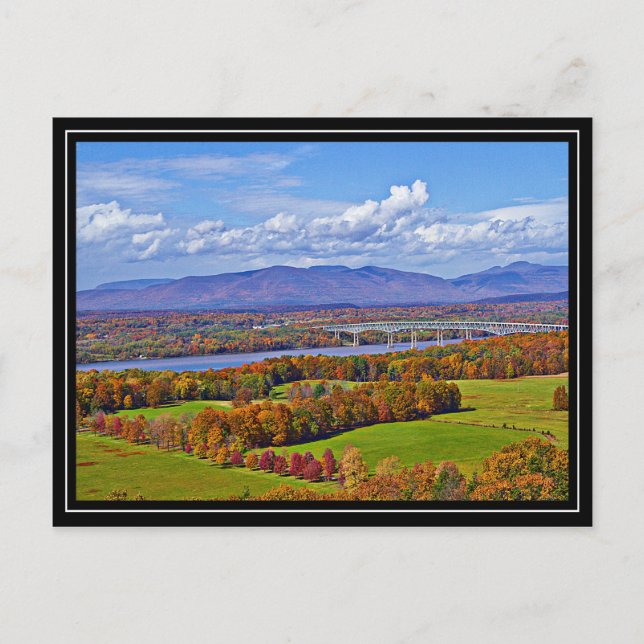 Rhinecliff Bridge im Herbst Postkarte (Vorderseite)