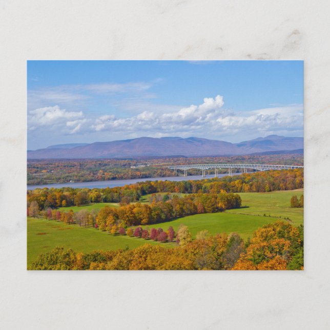 Rhinecliff Bridge im Herbst Postkarte (Vorderseite)