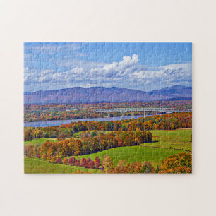 Rhinecliff Bridge im Herbst Puzzle