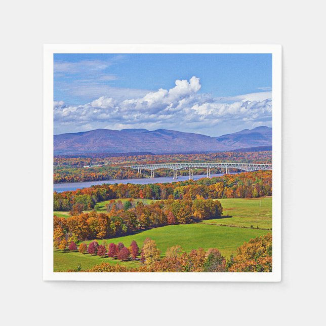 Rhinecliff Bridge im Herbst Serviette (Vorderseite)