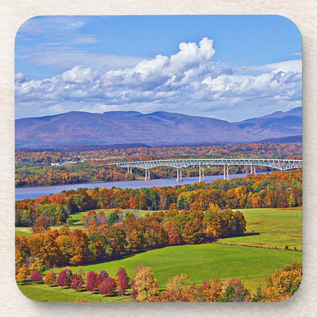 Rhinecliff Bridge im Herbst Untersetzer (Vorderseite)