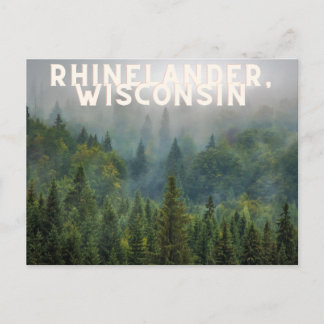 Rhinelander, Wald von Wisconsin, nördlich Postkarte