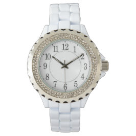 Rhinestone-Emaille-Uhr für Frauen Armbanduhr